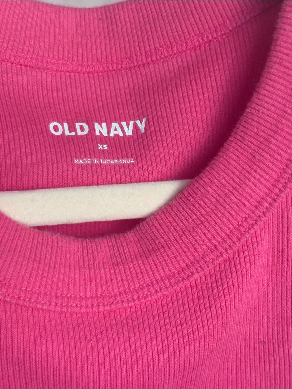 Old Navy Hot Pink Ribbed Racerback Tank - Picture 2 of 5